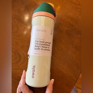 New Owala FreeSip 24oz stainless steel Water Bottle green confetti special edtn